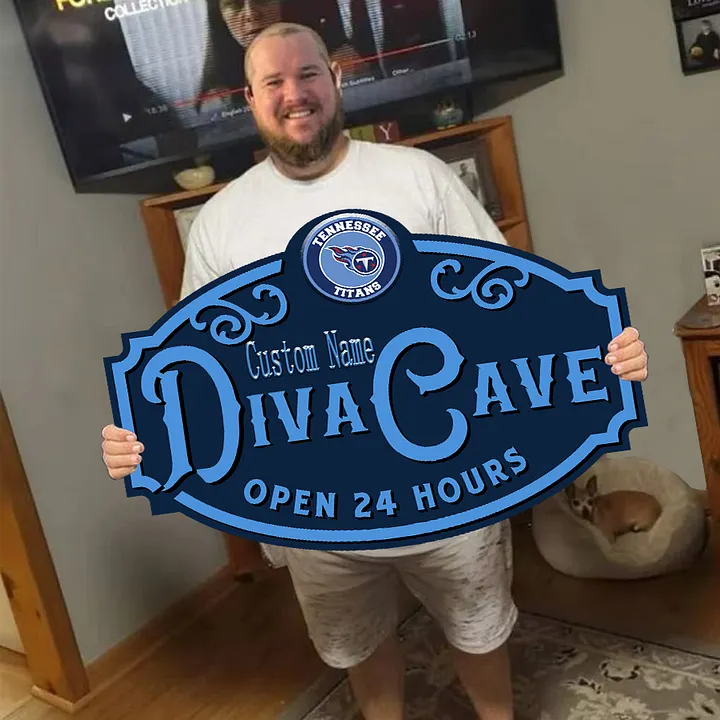 Custom Name Tennessee Titans Man Cave&Diva Cave Sign
