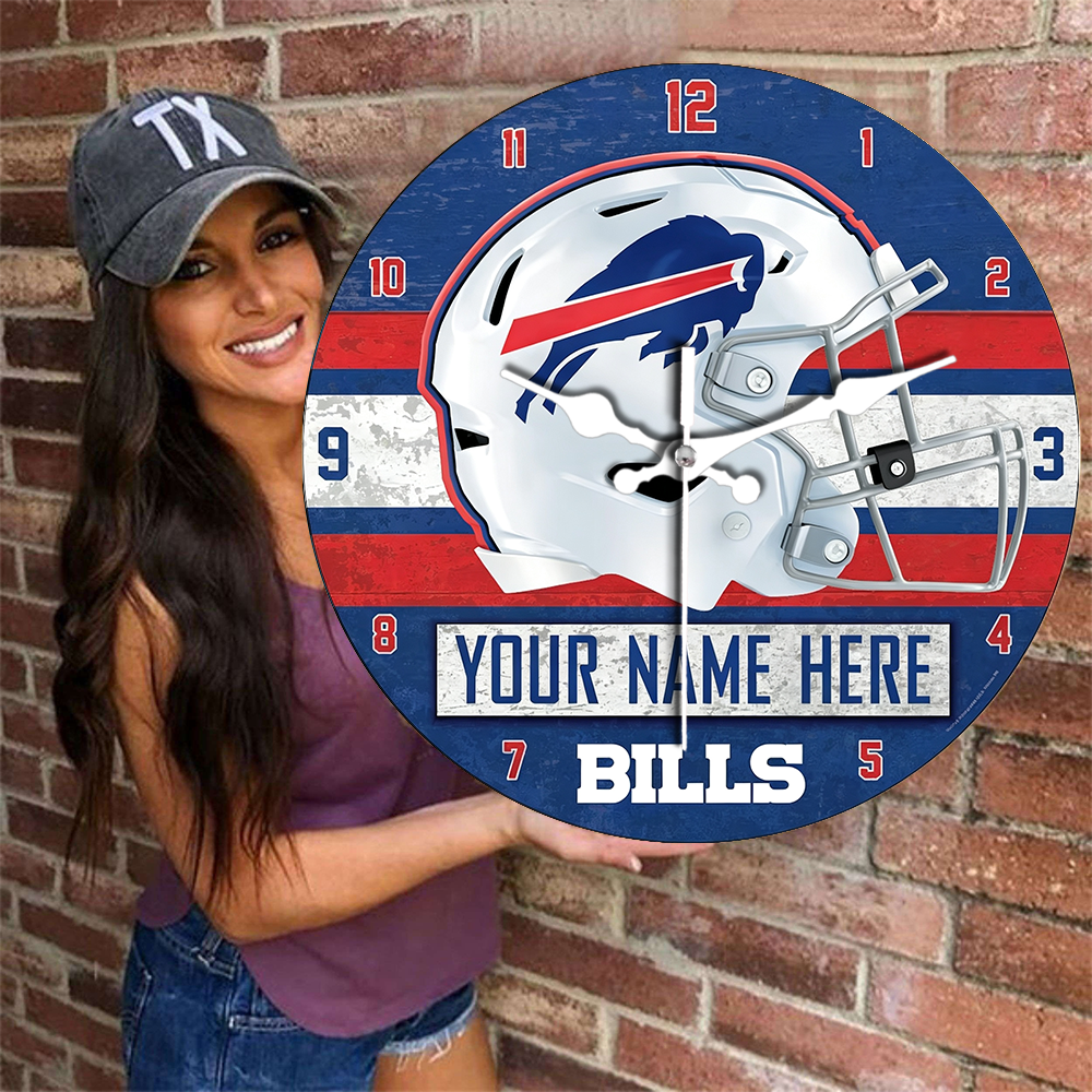 Buffalo Bills Personalized Custom Round Wall Clock