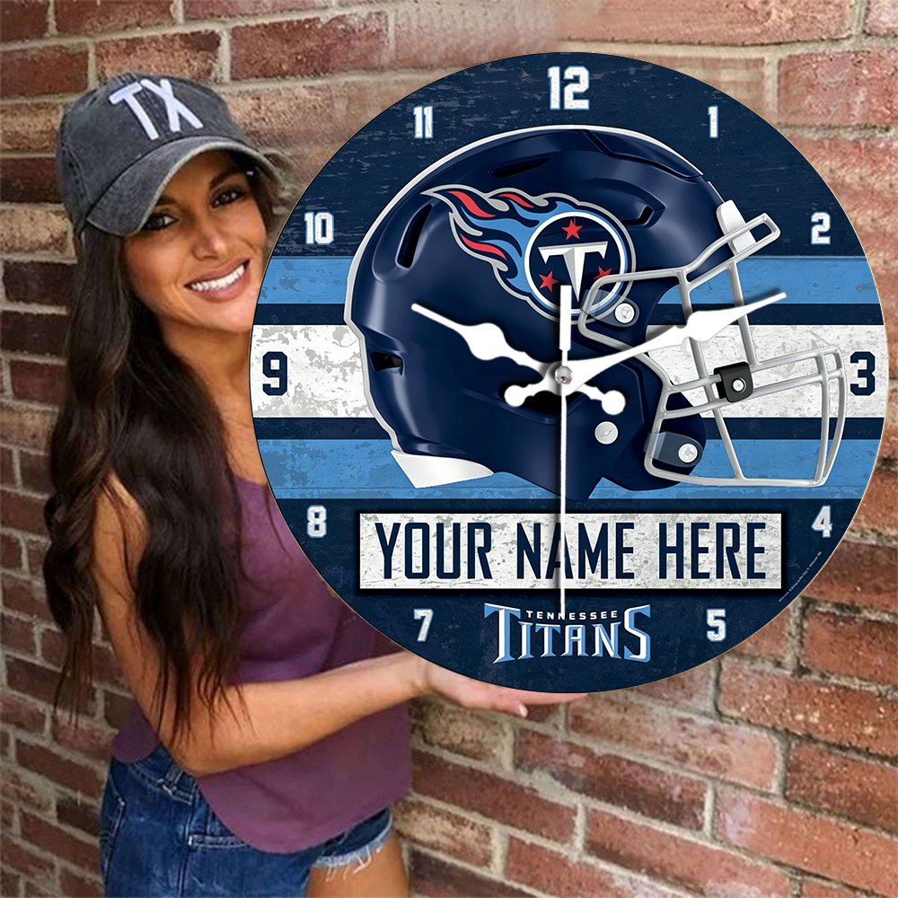 Tennessee Titans Personalized Custom Round Wall Clock