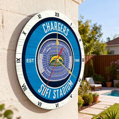 Personalized Custom San Diego Chargers Wooden Wall Clock