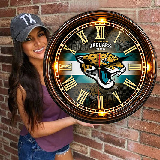 Jacksonville Jaguars Wooden Wall Clock