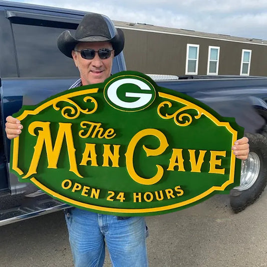 Custom Name Green Bay Packers Man Cave&Diva Cave Sign