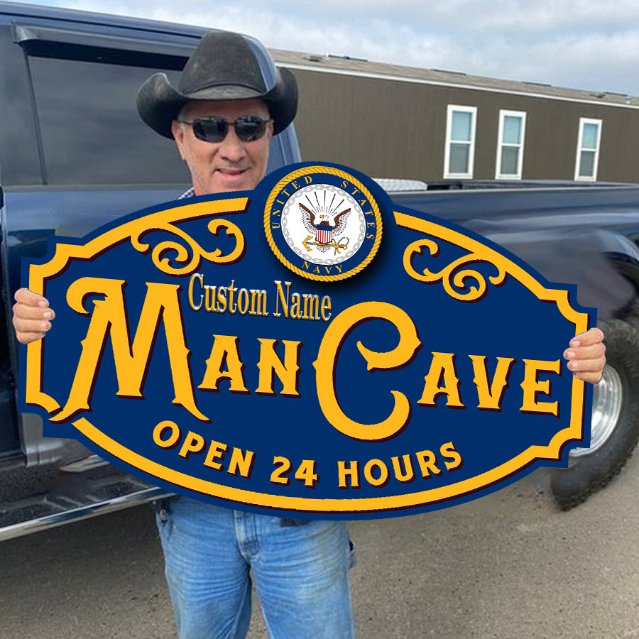 Custom Personalized Name Military Man Cave Sign