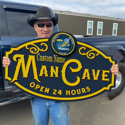 Custom Personalized Name Military Man Cave Sign