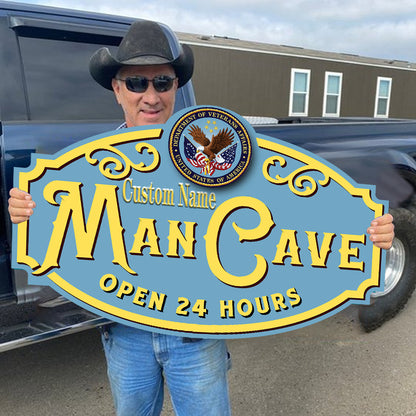 Custom Personalized Name Military Man Cave Sign