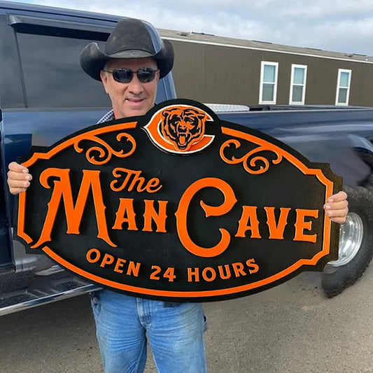 Custom Name Chicago Bears Man Cave&Diva Cave Sign