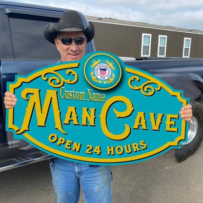 Custom Personalized Name Military Man Cave Sign